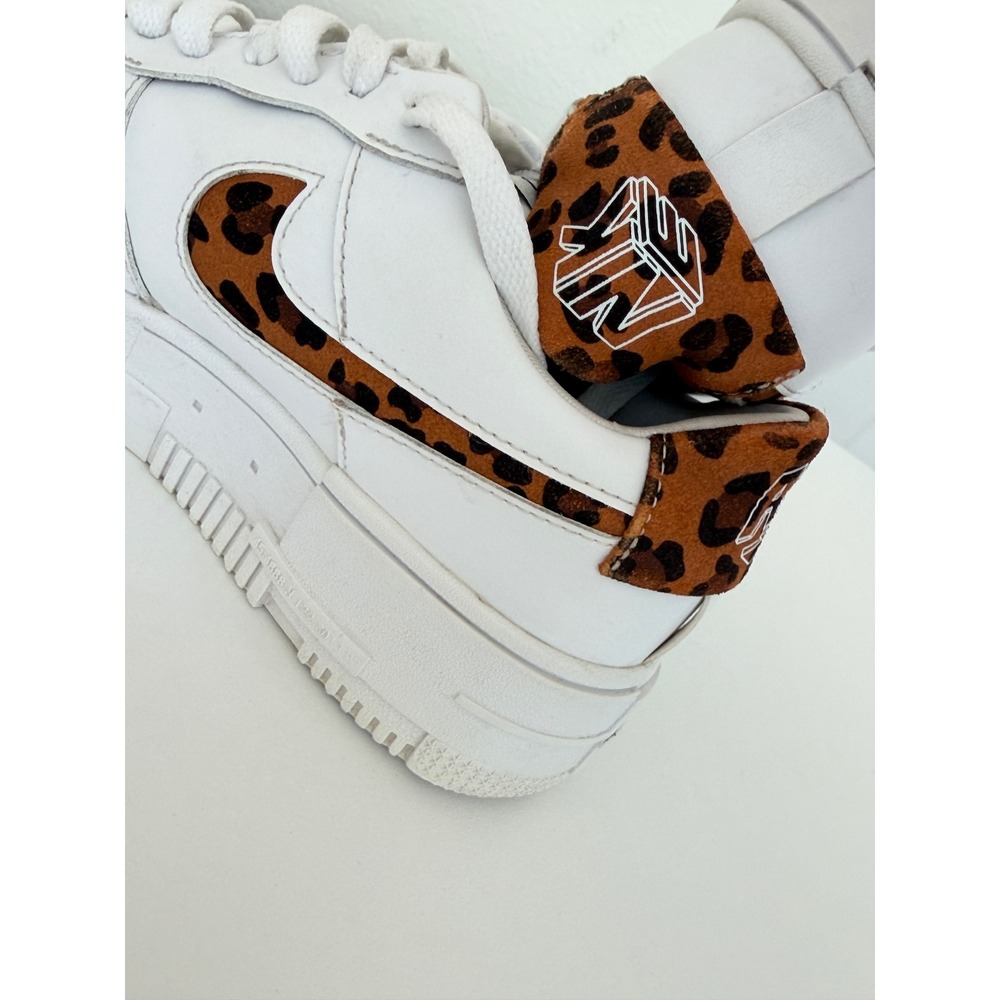 Nike Air Force 1 Pixel Leopard White Sneakers DH9632-101 Low Top Sz 8.5 Baddie - Picture 15 of 16